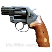 Револьвер под патрон Флобера Alfa 420, черный, деревянная рукоятка фото