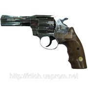 Револьвер под патрон Флобера Alfa 441, никелированный, деревянная рукоятка фото