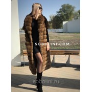 Жилет из куницы, шалевый воротник фото