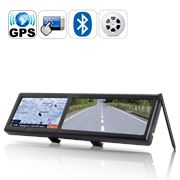 Bluetooth зеркало заднего вида - Встроенный GPS-навигатор 43-дюймовый сенсорный экран. GPS автомобильные.