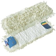 Тряпка для швабры из хлопка, влажная уборка Cotton Flat Wetmop 40cm White Double System фото