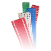 Лента полипропиленовая тканая. Стандартные цвета: синий, красный, черный. фото