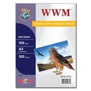 Фотопапір WWM, матовий 100 г/м, A4*100 (M100.100)