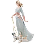 Статуэтка Дама с собаками 15х25х11см. арт.CMS-32/1 Pavone фото