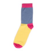 Необычные Носки Color Block — Yellow/Blue — mr. Socks фото