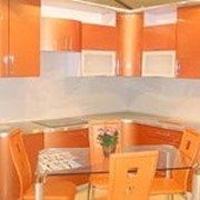 Кухня оранжевая