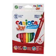 Фломастеры CARIOCA (Италия) “Joy“, 12 цветов, суперсмываемые, вентилируемый колпачок, картонная коробка, 40614 фотография