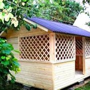 Обрешетка для беседки фасадная фото