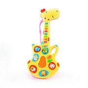 Музыкальная игрушка Bebelot "Гитара-жирафик" (песни, музыка, 6 животн., свет, 42 см)