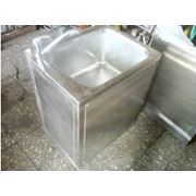 Ванна моечная из пищевой нержавеющей стали AISI 304. Мебель для чистых помещений. фото