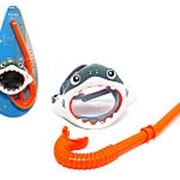 Набор для плавания маска с трубкой акула 55944