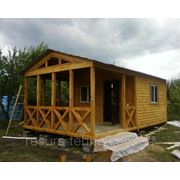 Дачный домик 4м х 4м из блокхауса с террассой 4м х 3м фото