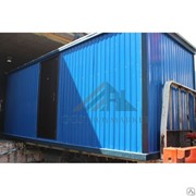 Блок-контейнер БК-01 внешняя отделка синий профнастил фото