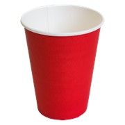 Бумажные стаканы для горячих и холодных напитков Красный 300 мл
