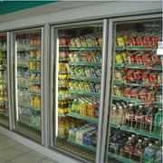 Холодильные и морозильные камеры со стеклянным фасадом (для бензозаправок супермаркетов)