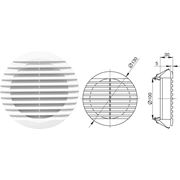 Вентиляционная решетка круглая c фланцем диаметр 180 мм фото