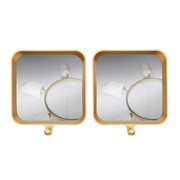 Набор настенных зеркал 'Эстетика', зеркальная поверхность 17,5 x 17,5 см, цвет золотистый фото