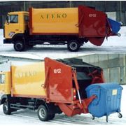 Мусоровоз КО-432 (KO-432) с задней загрузкой вместительность кузова 12 м.куб базовое шасси МАЗ-437041 коммунальная техника пр-во АТЕКО фото