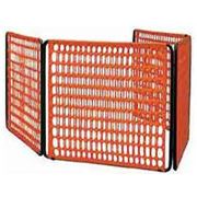 Светоотражающая оранжевая сетка для ограждения при строительтве. Модули для ограждения мероприятий пластиковые - LIMIT фотография