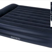 Надувная кровать Queen Rising Comfort Intex 66702 (157х203х47 см.) + встроенный насос 220V. фото