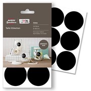 Этикетки меловые Avery Zweckform Living, d 48 мм, черные, 24 штуки, 3 листа Черный фото