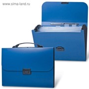 Портфель пластиковый А4 BRAUBERG Energy, 256 х 330 мм, 6 отделений, синий