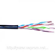 Кабель LP Cat. 5e UTP cable 4x2x0.51mm. CCA 7*0,4 (черный, для наружных работ)