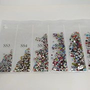 Кристаллы Стразы для ногтей смешанный размер SS3-SS10. (цветной микс). фото