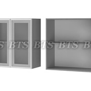 Шкаф настенный 2-дверный со стеклом 7В2, вариант 5 фото