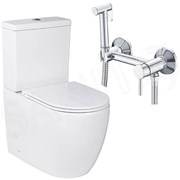 Напольный унитаз Roxen Antares Tornado 600185-01 со смесителем для биде Shevanik S107 фото