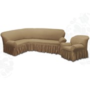 Чехол для мягкой мебели 2пред диван угловой, кресло 6082, трикот, 100% п/э фото