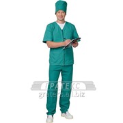 Костюм Мод №404 хирурга, универсальный на молнии, зеленый