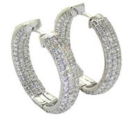 Серьги золотые с бриллиантами SI1/G 2,75 Ct фото