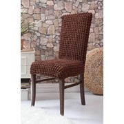 Чехлы для стульев без оборок темно-коричневые фото