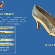 Танцевальная обувь `Женский стандарт`, классические модели для европейской программы. Союзка удобно облегает стопу, гарантируя блистательное исполнение танца. Имеют устойчивый каблук и гибкую подошву, Арт. 876-17
