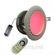 Точечный Светодиодный RGBW Светильник Downlight Led,12 Вт, мультицвет + теплый белый свет, с пультом
