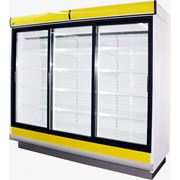 Холодильный стеллаж с раздвижными дверями