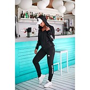 Спортивный костюм женский Adidas (3 цвета) РО/-271 - Черный фото