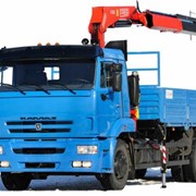 Бортовой КАМАЗ 65117, с краном-манипулятором PALFINGER фото