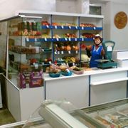 Оборудование для продовольственных магазинов: прилавки витрины стеллажи фотография