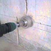 Штробление гнезда под выключатель, розетку (в бетонной стене)