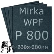 Шлифшкурка листовая Mirka WPF Р800, лист влагостойкий 230х 280мм фото