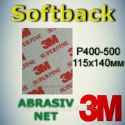 Абразивная губка ультратонкая, 3M Softback Р400-500, 115ммх140мм фото