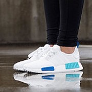 Кроссовки Adidas NMD R1 “White/Blue Glow“ фото