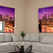 Рулонные шторы набережная фиолетовые 180 см фото