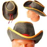 Шапка для бани “Ковбойская шляпа“ из сукна (цвет канта в ассортименте) фото