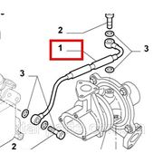 Трубка смазки турбины Fiat Doblo 1.3MJTD 16v