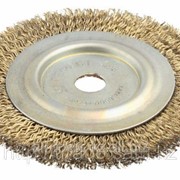 Щетка Stayer дисковая для точильно-шлифовального станка, витая сталь 0,3мм, 100/12,7/16мм Код:35185-100 фото