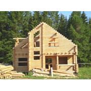 Деревянные дома из оцилиндрованного бревна. Проекты деревянных домов на заказ. Строительство и ремонт деревянных домов под ключ. фото