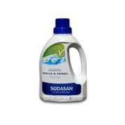 Жидкое органическое средство-концентрат Sodasan Woolen Wash для стирки шерсти, шелка и деликатных тканей 2552